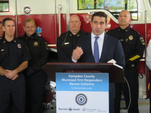 Hampden DA, Baystate Health, Trinity Health & CHD team up to supply Narcan to Hampden County police, firefighters